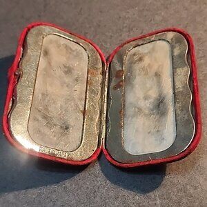 Vintage Solid Fuel Hand Warmer Red Velvet Pocket Warmer Charcoal Magnesium Japan